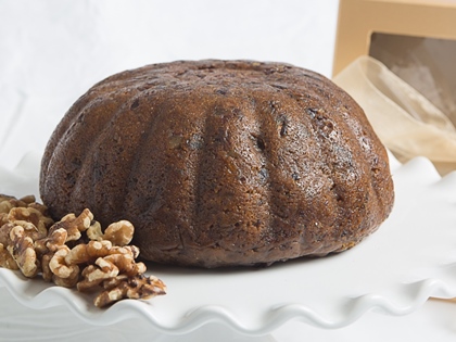 Try our Deluxe Walnut Fall Harvest Plum Pudding (Cake)
